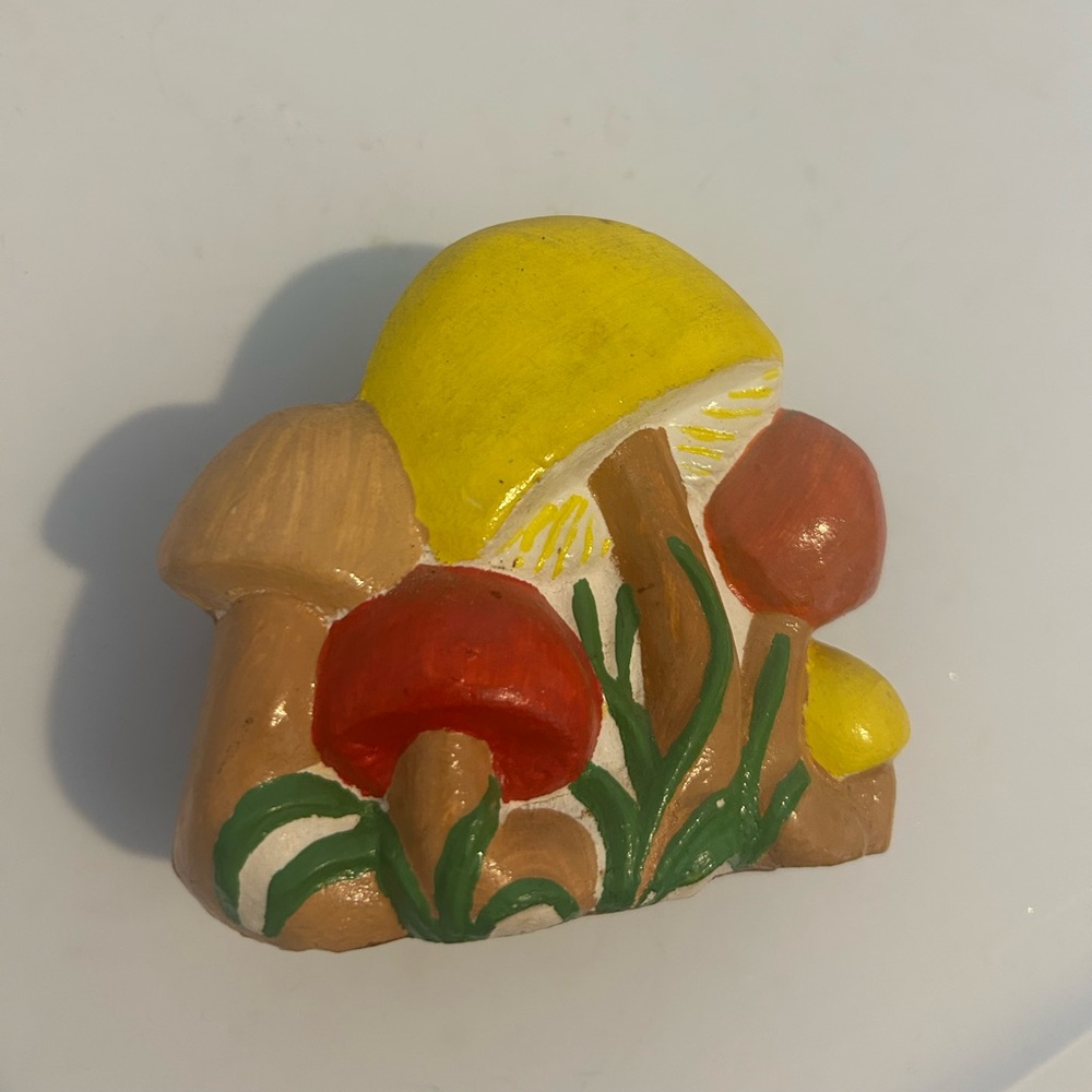 Hand-Painted Mushroom Decor